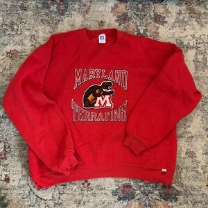 Vintage University of Maryland Terrapins Sweatshirt Russell Athletic
